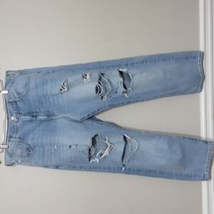 Pilcro Anthropologie women destroyed high rise  32 Y2k Baggy Street Wear Casual